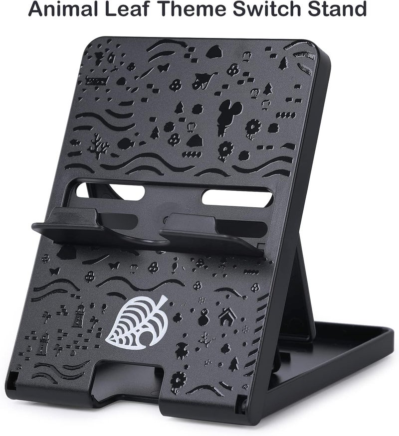 Tscope Switch Stand for Nintendo, for Animal Crossing Adjustable Switch 2 / Lite/OLED Compact Portable Foldable Holder for Nintendo Accessories (Black) - Image 2